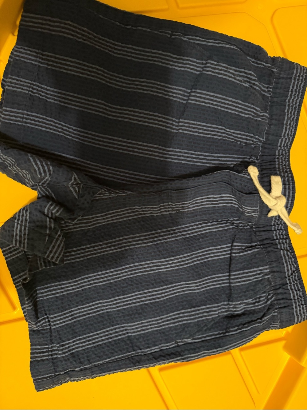Janie and Jack Navy and White Striped Athletic Drawstring Shorts